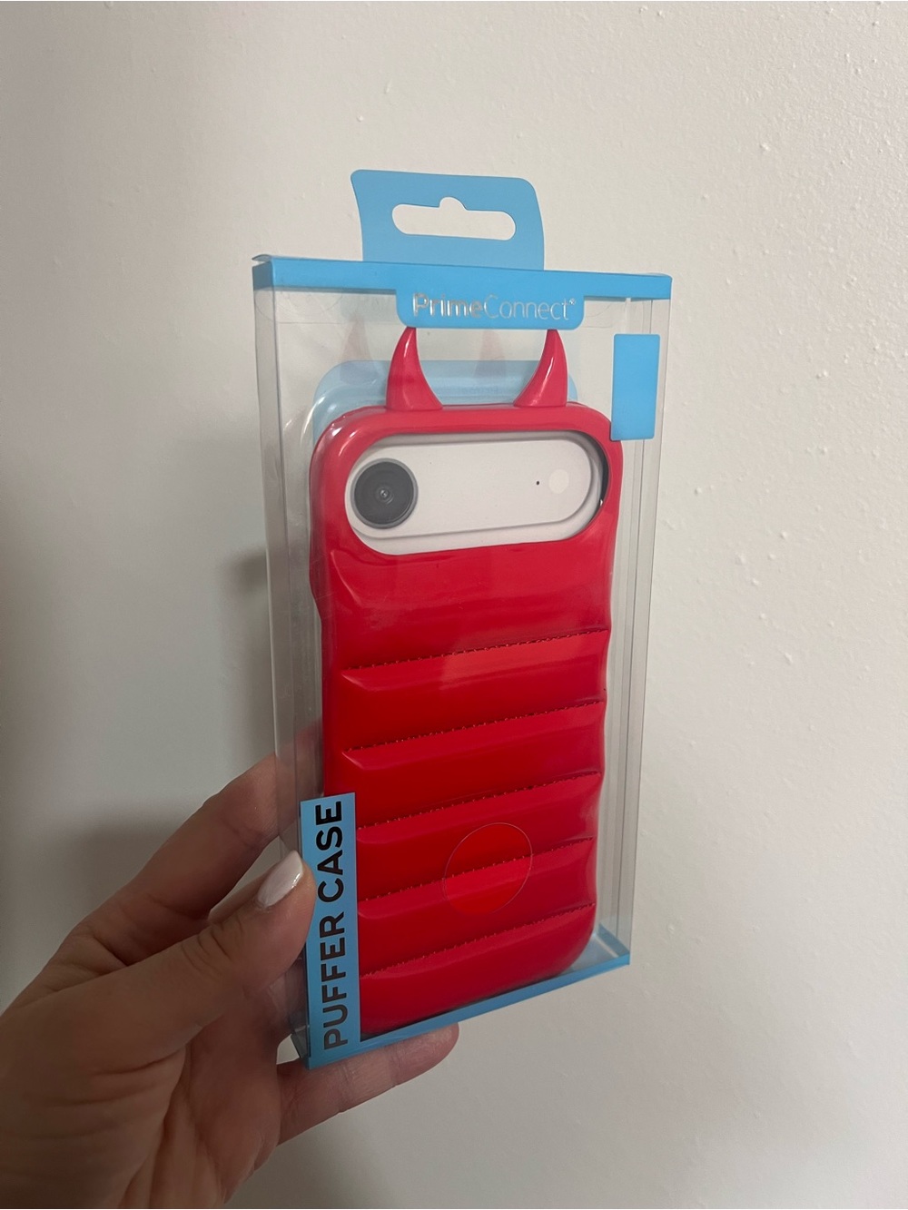 Viral Red Horns Puffer Case iPhone